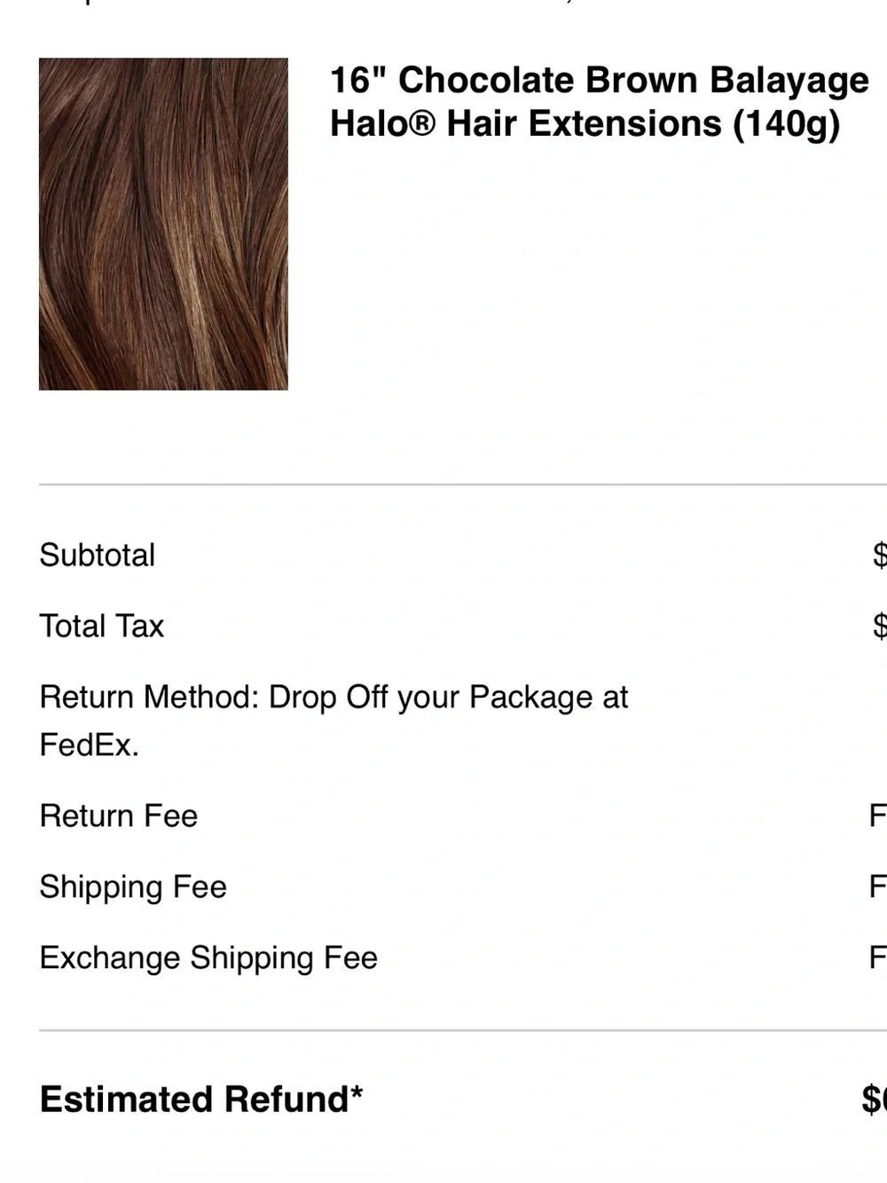 16" Chocolate Brown Balayage Halo® Hair Extensions (140g) from Luxy Hair - Picture 10 of 11